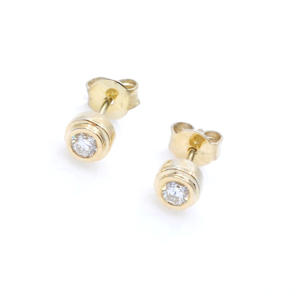 Caravanas en oro 18k amarillo y brillante Caravanas en oro 18k amarillo y brillante