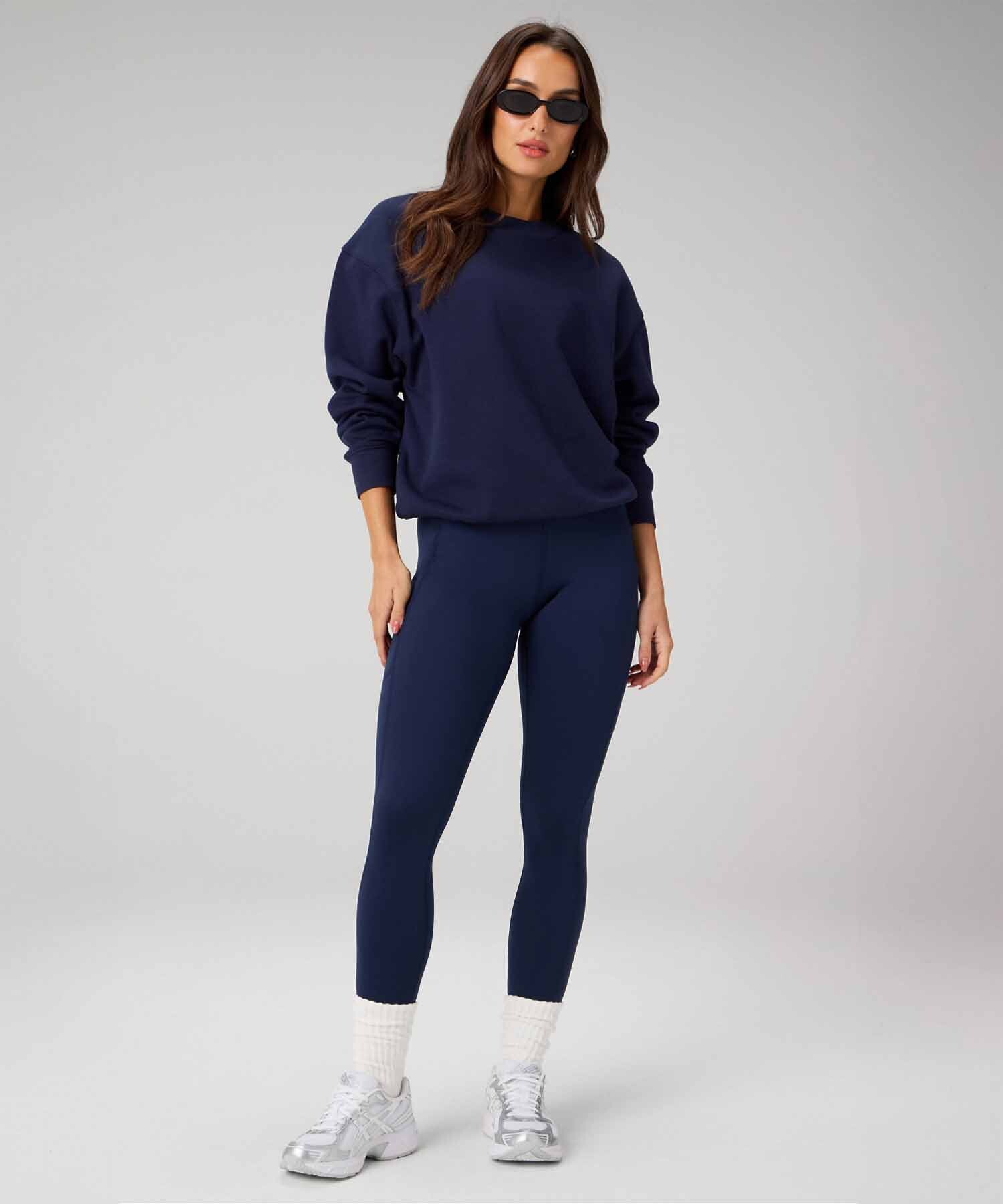 Leggings Cold Weather High-Waisted Pocket Mujer Deep Navy