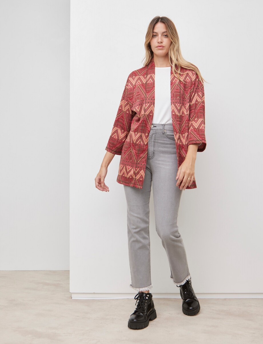 Cardigan Tribal - Bordeaux/multi 