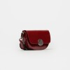 Mini Bag The Circle En Cuero Charol Arrugado Berry