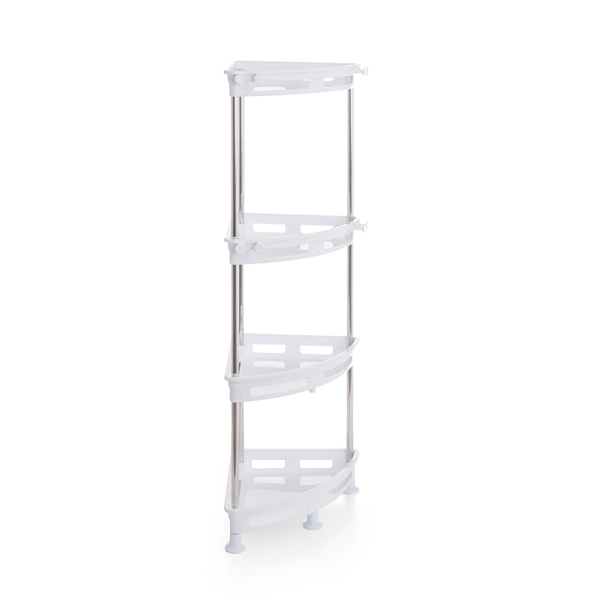 Estantería esquinero 4 estantes alu/plas 32x25x82cm - BLANCO 