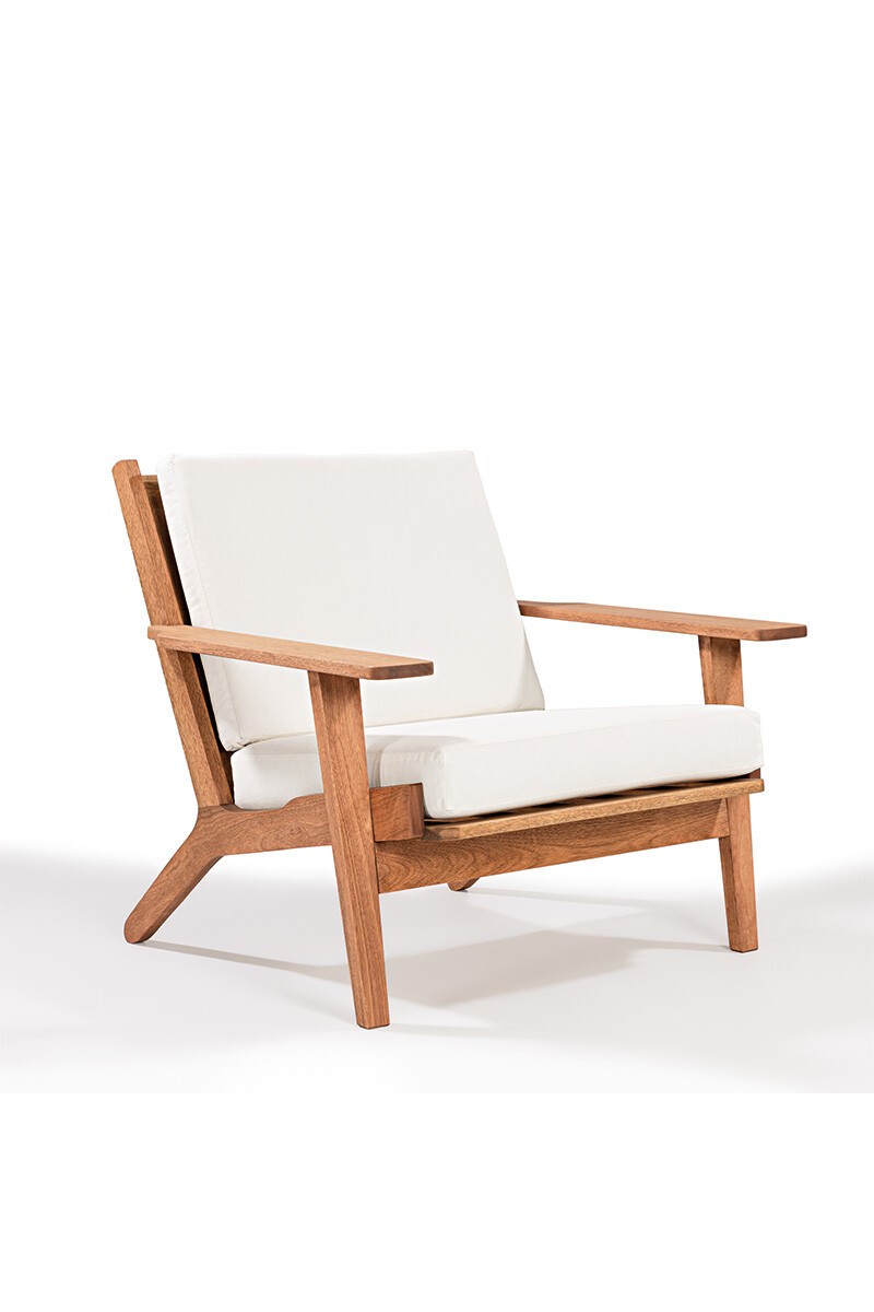 LOTUS POLTRONA POLTRONA LOTUS ACQUABLOCK CRUDO 93x87x86CM JATOBA