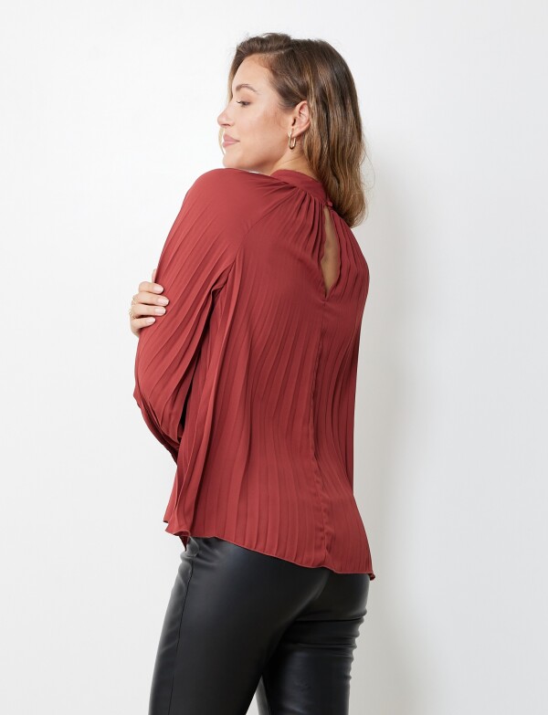 Blusa Plisada BORDEAUX