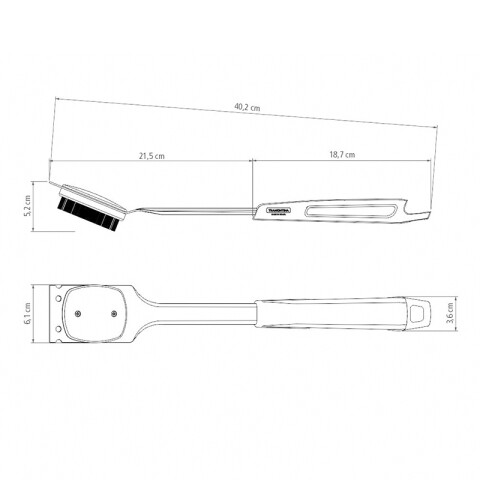 Cepillo para parrilla negro "CHURRASCO" TR7380