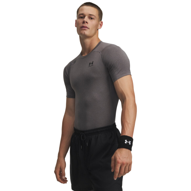 UA HG Armour Comp SS-GRN GRY-090