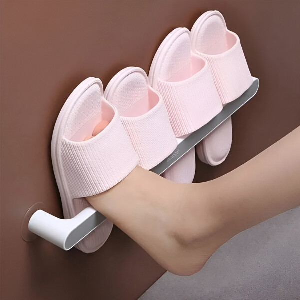 Barra Organizador De Calzado Toallero Zapatera Mediano Color Gris