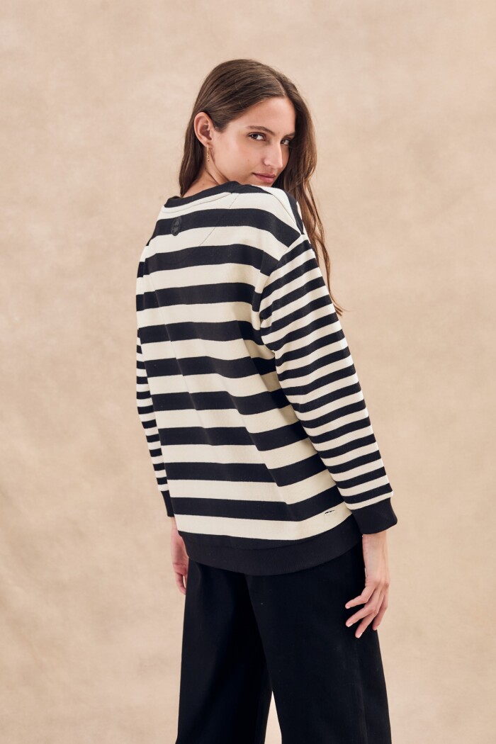 Sweater Rayado Multi Negro