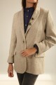 Blazer Cipra Short Beige jaspeado