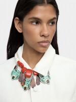 Collar Cuentas De Resina Con Charms De Tigre multicolor