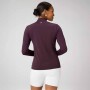 Polo Manga Larga Feather Tech+ Half-Zip Top Mujer Oxblood