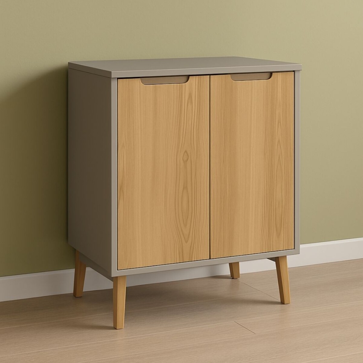 BAJO MESADA - AUXLILAR LINEA WOOD - LINEA WOOD GRIS 