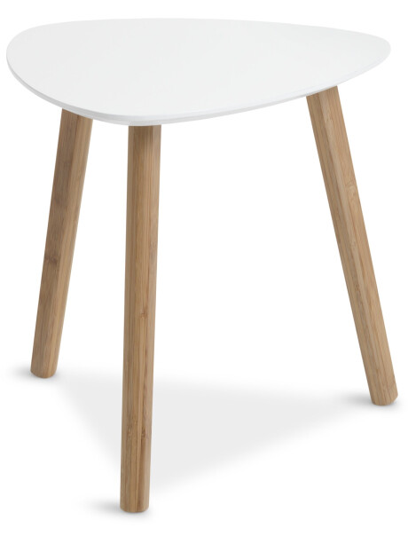 Mesa auxiliar TAPS 40x40 blanco/bambú Mesa auxiliar TAPS 40x40 blanco/bambú