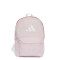Mochila Unisex Adidas Classic 3 Bar Logo Rosa - Blanco