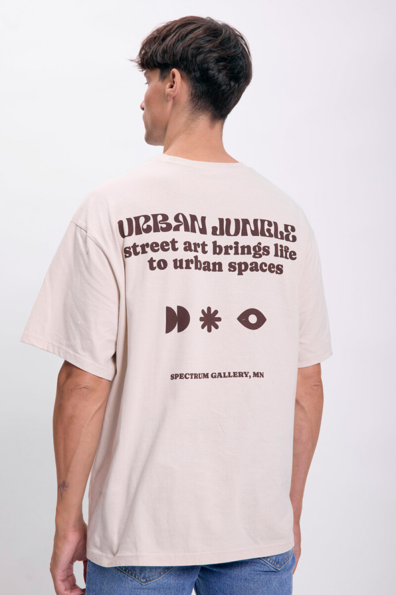 Remera oversize - Beige 