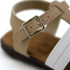 Molekino Sandalia Casual 2 Tiras Combinadas Beige-blanco