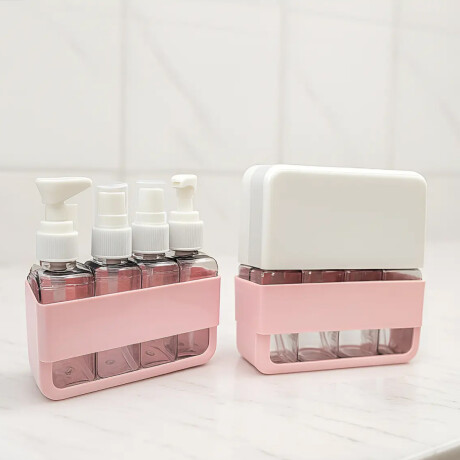 Set de 4 frasquitos con estuche rígido Rosado