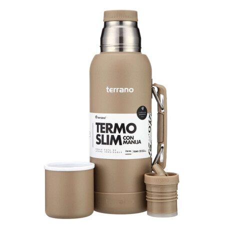 Termo Slim 750Ml. Con Base Silicona Arena