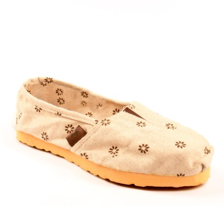 Alpargata Flores Marron