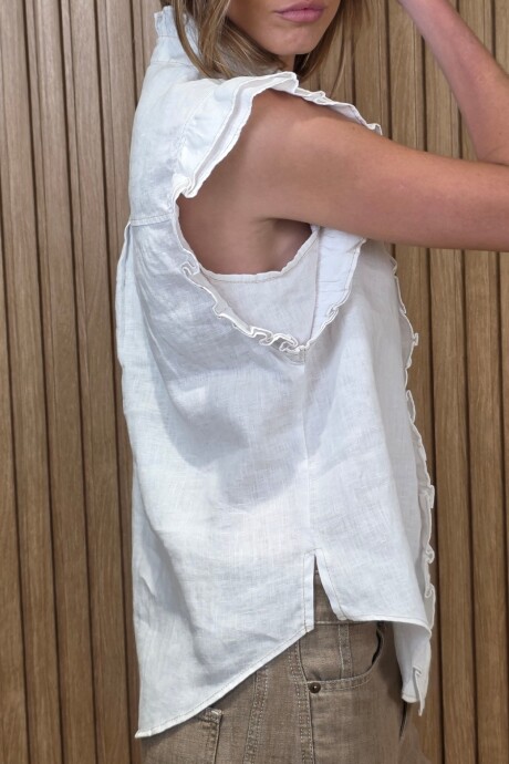 Musculosa Coco Puro Lino Blanco