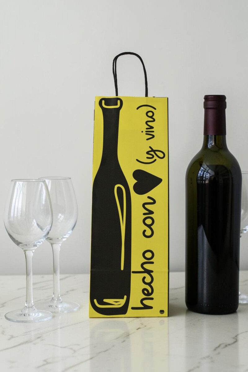 Bolsa 14x08x40 cm - HECHO CON VINO 