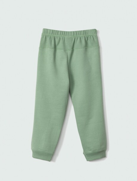 PANTALÓN BABUCHA INFANTIL EN TELA ACANALADA VERDE