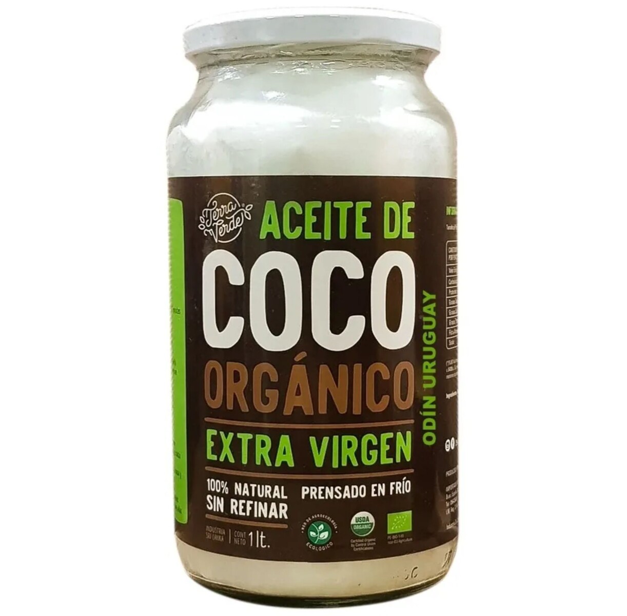 Aceite de coco Terra Verde Orgánico 1L 