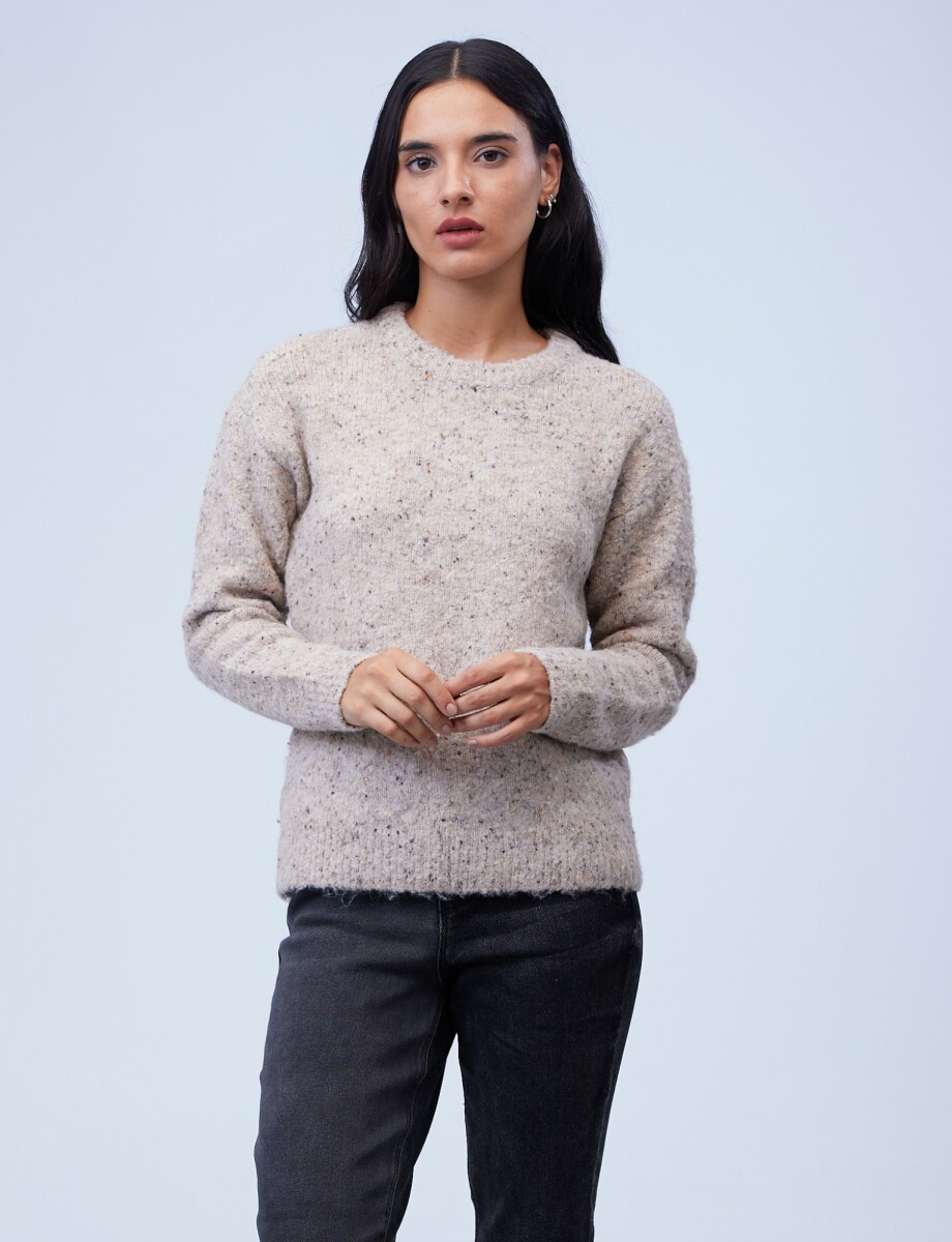 Buzo Lana Melange - Beige 