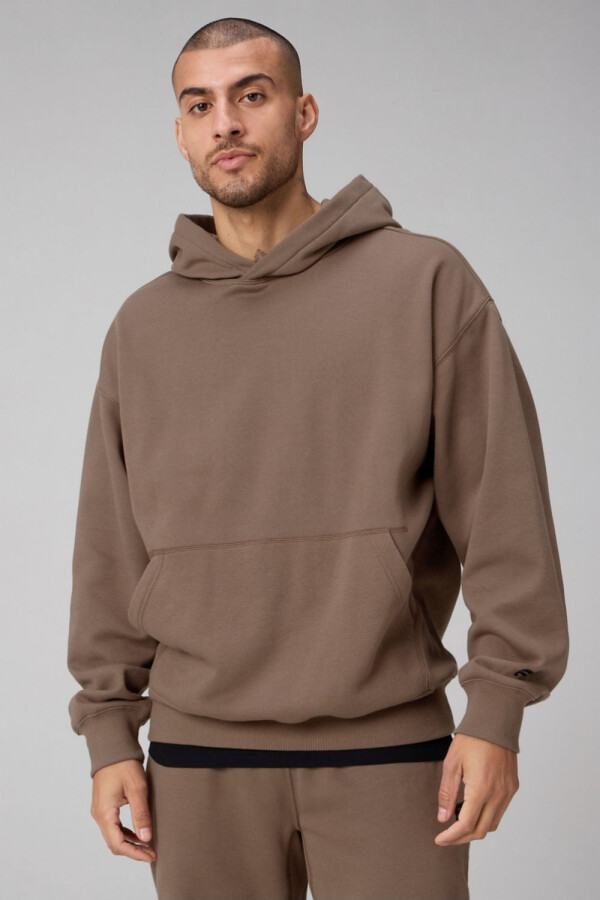 Polera The Go-To Oversized Hoodie Hombre Truffle