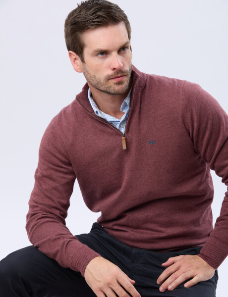 BUZO TEJIDO DE ALGODÓN Bordo