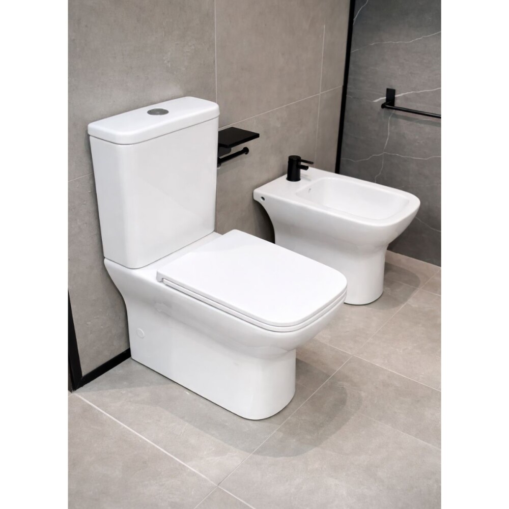 Inodoro largo con mochila Lenna Blanco 65X38X84cm Inodoro Largo Con Mochila Lenna Blanco 65x38x84cm