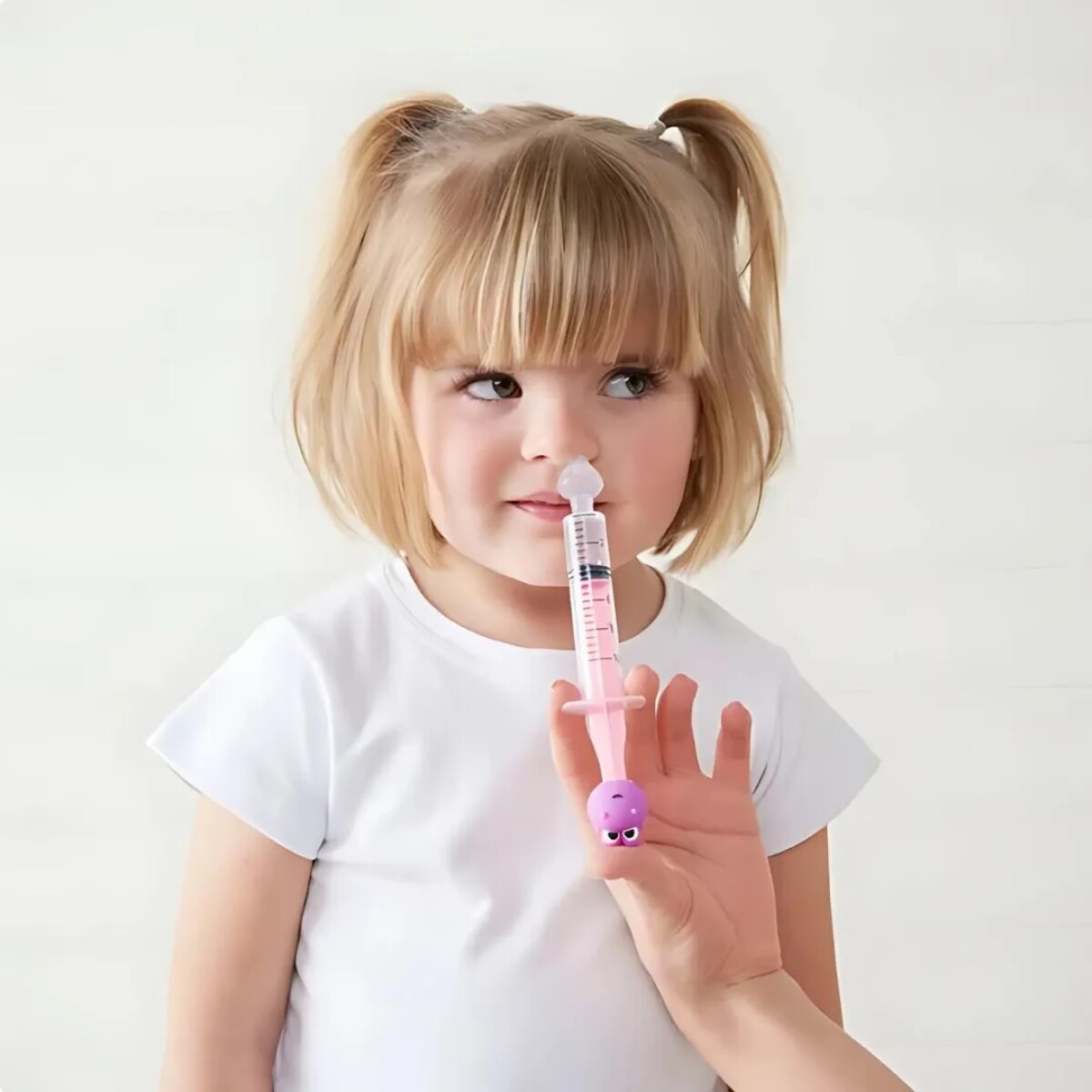 Jeringa lavado nasal - Dino rosa 