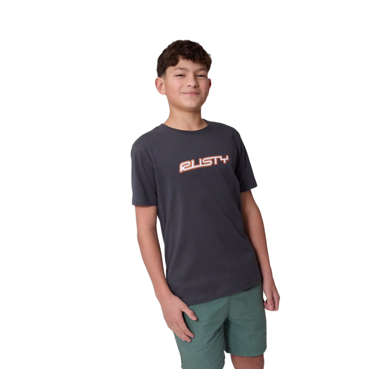 Remera Rusty Rivio Niño - Gris 