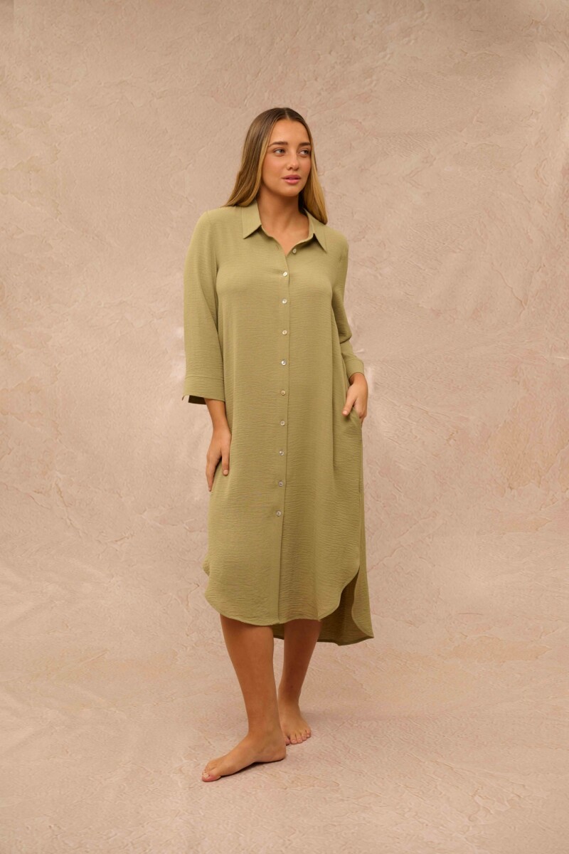 VESTIDO IRINA VERDE MUSGO VESTIDO IRINA VERDE MUSGO