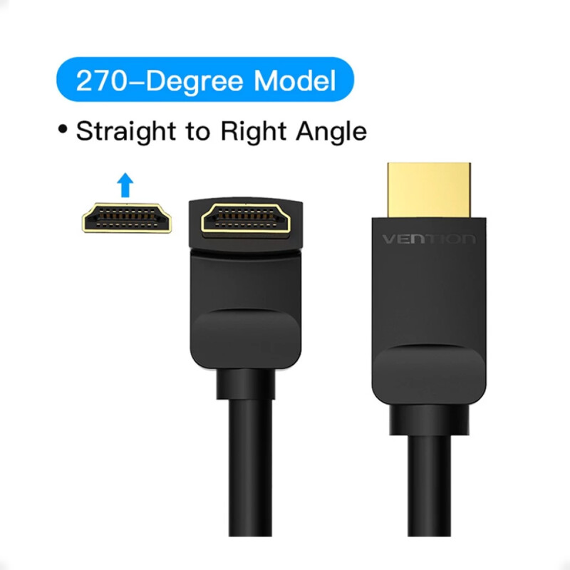 Cable HDMI 1.5M Ãngulo Recto 270 Grados Vention Cable HDMI 1.5M Ãngulo Recto 270 Grados Vention