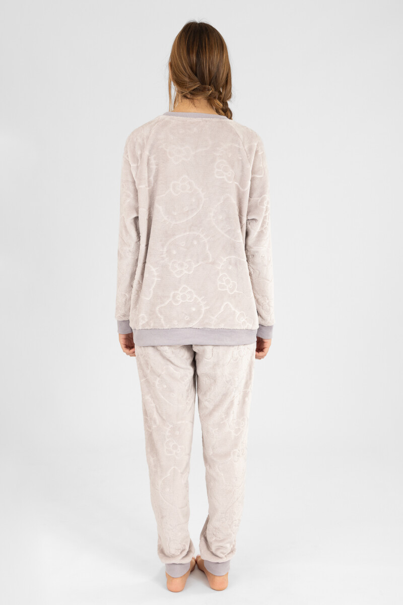 Pijama hello kitty coral embossed Gris