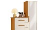 Cómoda 1 puerta 4 Cajones - Belize Plus Marron y Beige