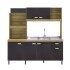 Kit Cocina Sevilha 7 Puertas Indèkes Castaño Plomo Kit Cocina Sevilha 7 Puertas Indèkes Castaño Plomo