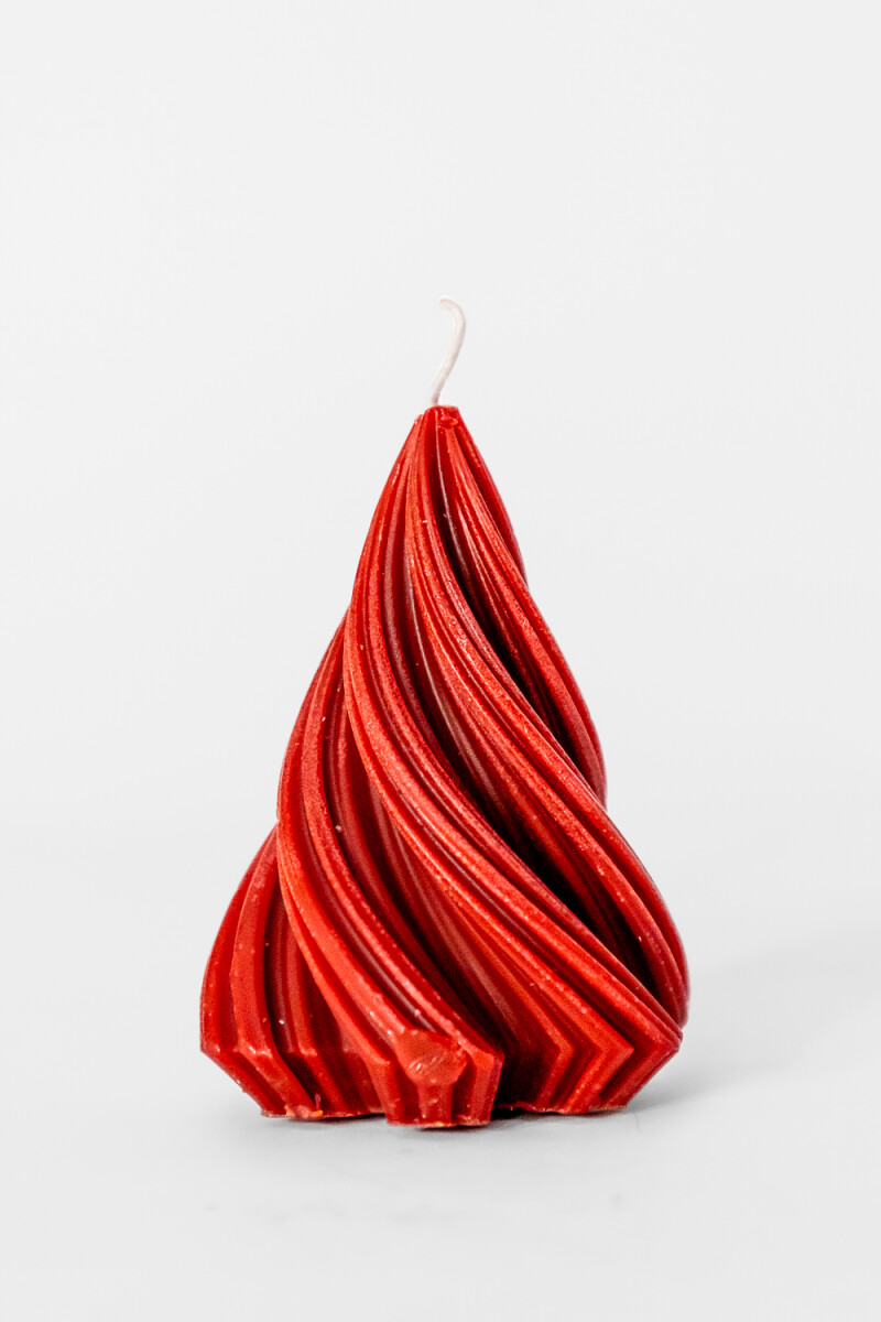 Vela árbol Torneado Grande - Rojo 