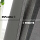 Cortina 2 Paños 140 X 220 Cm Textura Lino Blackout Gris