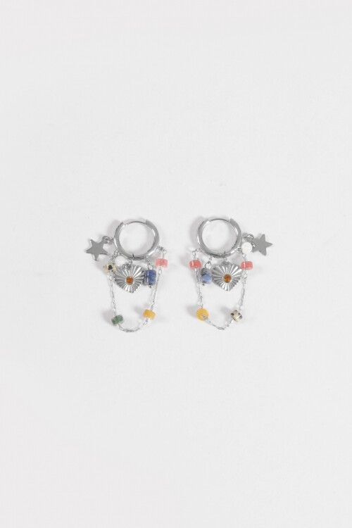 Aros acero mystic plateado
