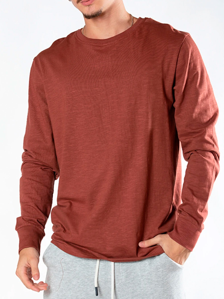 T-SHIRT ML ROLAN DIXIE - Ladrillo 