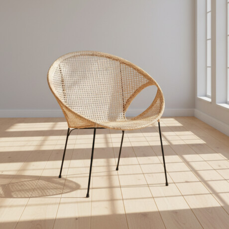 BUTACA RATTAN-Y-MADERA NATURAL-BEIGE SUIZA NATURAL