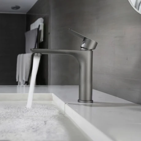 Monocomando Medio Gun Metal Incl Valvula Popup 000