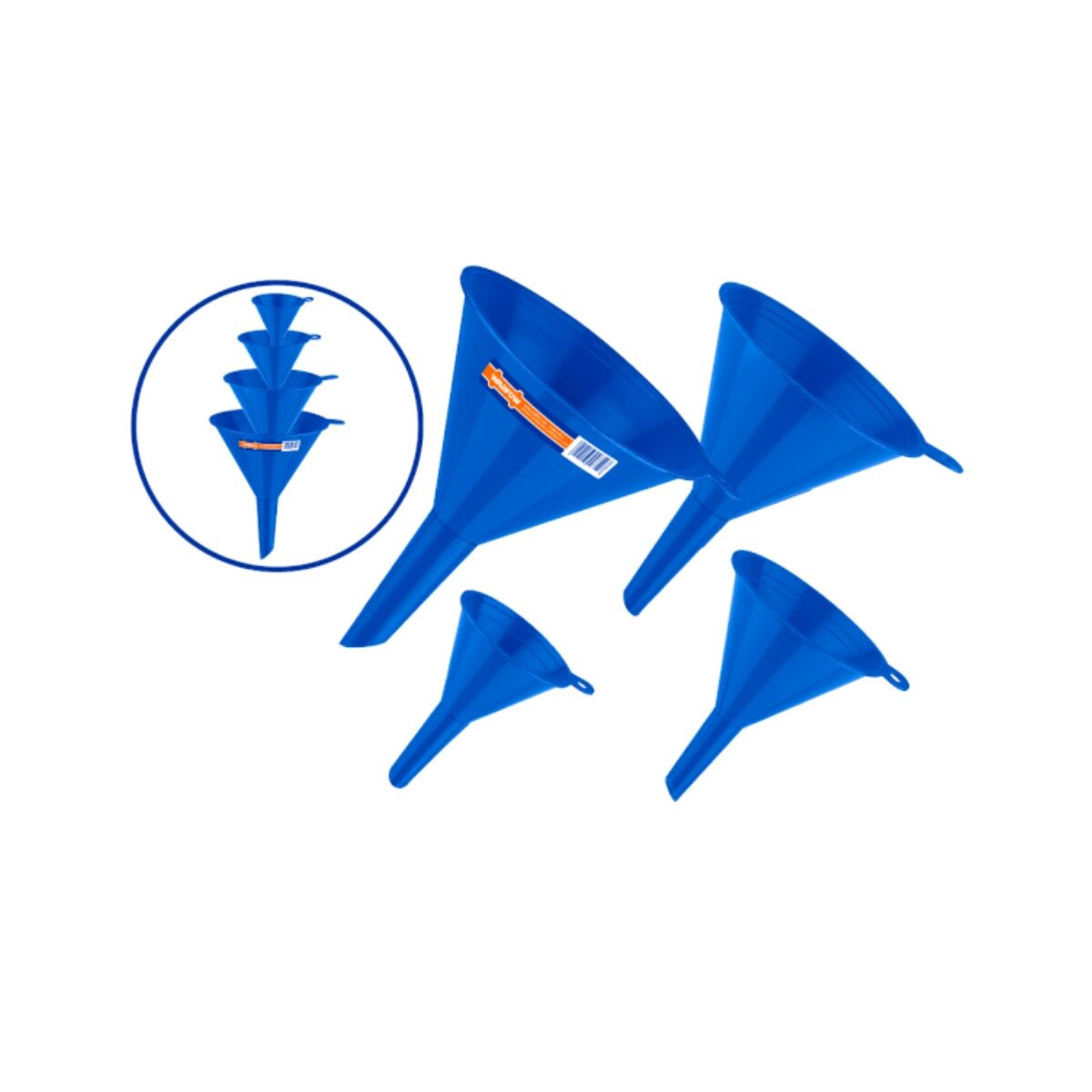 SET X4 EMBUDOS PLASTICOS WADFOW Set X4 Embudos Plasticos Wadfow