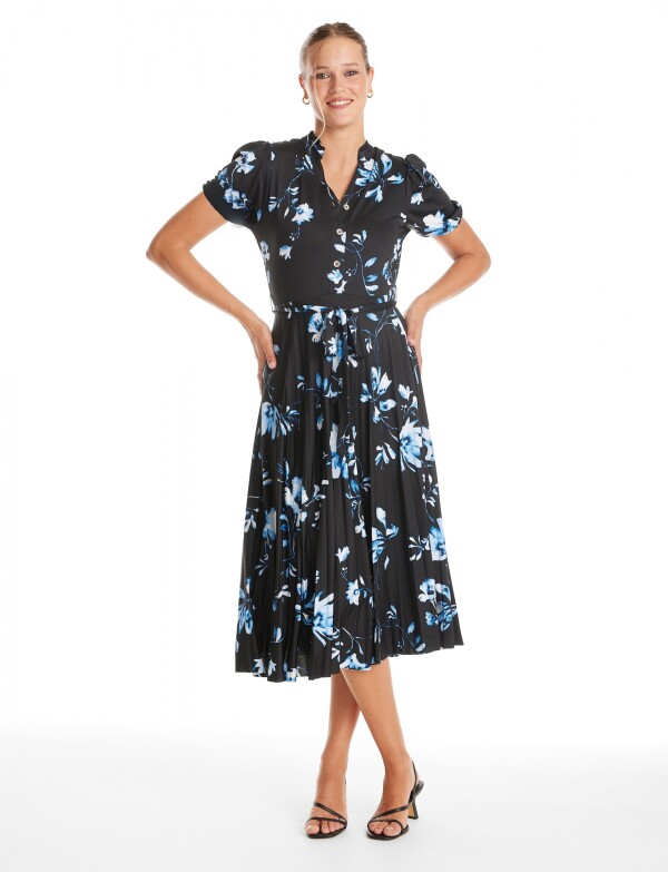 Vestido Flores NEGRO/MULTI