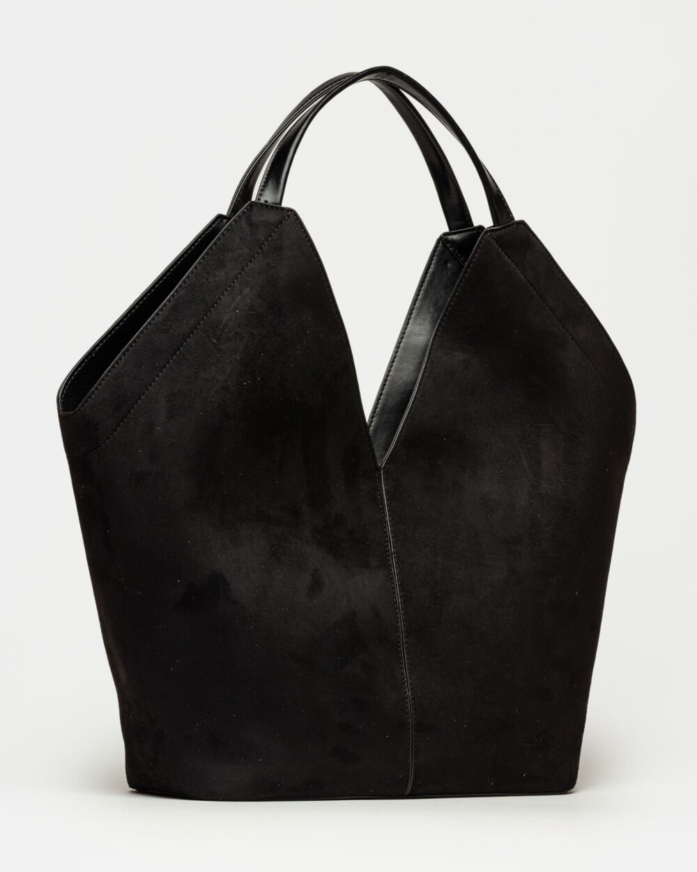 Bolso Josephine en efecto gamuza Negro