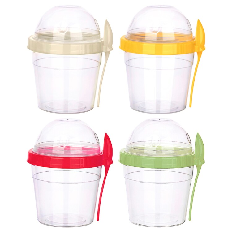 VASO PARA YOGURT CON CUCHARA VASO PARA YOGURT CON CUCHARA