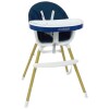 Silla de bebé para comer Bebesit Baby Lunch con cinturón de 5 puntas Azul