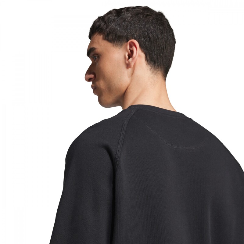 Abrigo Trefoil Essentials French Terry de Hombre Negro