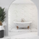 Ceramica Marmolado Blanco Veta Dorada 32X59Cm Pared GAMAS DE BLANCO